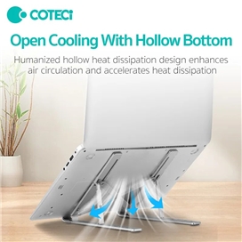 پایه لپ تاپ آلومینیومی تاشو قابل حمل کوتسی Coteci Aluminum Alloy Ultra-slim Portable stand 52010