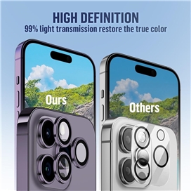 رینگ محافظ لنز آیفون BLUEO Metal Frame Lens Protector Glass مناسب برای Apple iPhone 15