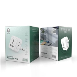 تبدیل برق تایمر دار گرین لاین Green Lion Universal Conversion Plug GNUCONUKPLWH