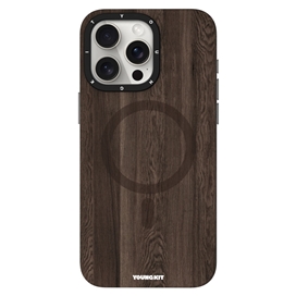 قاب YOUNGKIT یانگکیت Brown Wooden Texture Magsafe Series مناسب برای Apple iPhone 14 Pro