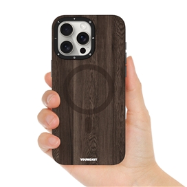 قاب YOUNGKIT یانگکیت Brown Wooden Texture Magsafe Series مناسب برای Apple iPhone 14 Pro