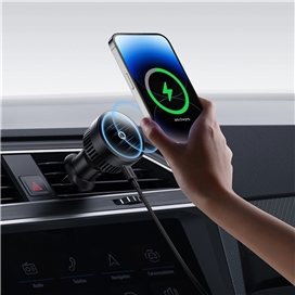 هولدر دریچه کولری مگنتی و شارژر وایرلس بیسوس Baseus MagPro Series Magnetic Wireless Charging Car Charger C40164100121