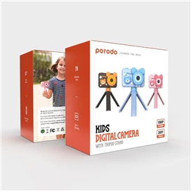 دوربین دیجیتال مخصوص کودکان پرودو Porodo Kids Digital Camera with Tripod Stand 26MP