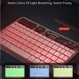 کیبورد بیسیم شفاف کوتسی coteci punk wireless keyboard transparent 84012