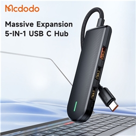 هاب 5 پورت Type C مک دودو Mcdodo HU-1430 5 in 1 USB C HUB