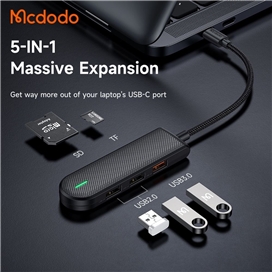 هاب 5 پورت Type C مک دودو Mcdodo HU-1430 5 in 1 USB C HUB