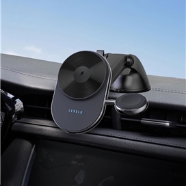 هولدر و شارژر وایرلس خودرو لِوِلوُ Levelo Siena 2 In 1 Wireless Car Charger