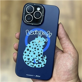 قاب YOUNGKIT یانگکیت Blue Polka Dot Cat Magsafe Series مناسب برای Apple iPhone 15 Pro