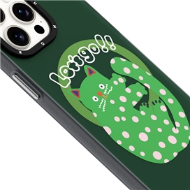 قاب YOUNGKIT یانگکیت Green Polka Dot Cat Magsafe Series مناسب برای Apple iPhone 15 Pro