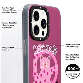 قاب YOUNGKIT یانگکیت Pink Polka Dot Cat Magsafe Series مناسب برای Apple iPhone 15 Pro