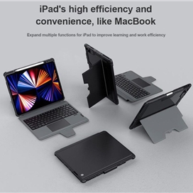 کیف کلاسوری کیبورد دار نیلکین مدل Bumper Combo Keyboard مناسب برای تبلت اپل  iPad Pro 12.9 2022 / 2021 / 2020