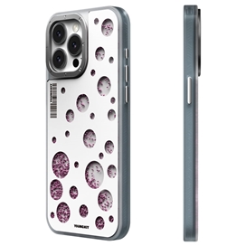 قاب YOUNGKIT یانگکیت White Polka Dots Quicksand Magsafe Series مناسب برای Apple iPhone 15 Pro Max