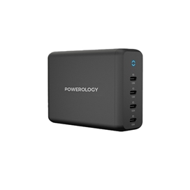 آداپتور شارژ 165 واتی 4 پورت پاورولوژی Powerology GaN Desktop Charger PWCUQC017