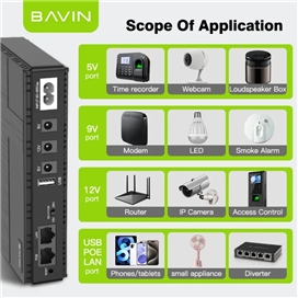 یو پی اس پاور بانک 10400 باوین Bavin PC1083 توان 36 وات