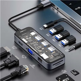 هاب 10 پورت USB-C رسی مدل RH22