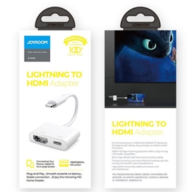 مبدل لایتنینگ به اچ دی ام آی جویروم مدل Joyroom Lightening to HDMI S-H141