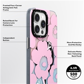 قاب YOUNGKIT یانگکیت Pink Color Changing Floral Magsafe Series مناسب برای Apple iPhone 15 Pro Max