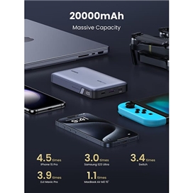 پاور بانک 100 وات سه پورت 20000mAh یوگرین مدل PB207 کد 25188 همراه با کابل Type-C