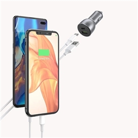 شارژر فندکی 36 وات و 50 وات با دو پورت USB-C و USB-A یوگرین مدل CD213