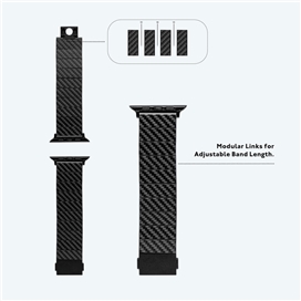 بند اپل واچ یانگکیت مدل Youngkit Shadow Carbon Strap Series Apple Watch Band مناسب برای سایز  42,44,45,49