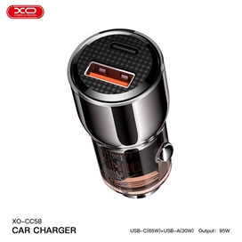 شارژر فندکی 95w ایکس‌او XO CC58 intelligent car charging 95W (MAX)