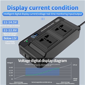 تبدیل برق فندکی خودرو به برق شهری XO CZ011 inverter 200W