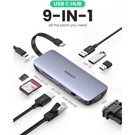 هاب 9 پورت USB-C یوگرین مدل CM274 کد 70301