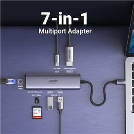 هاب 7 پورت USB-C یوگرین مدل CM512