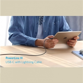 کابل تبدیل USB-C به لایتنینگ انکر 1.8 متری | ANKER PowerLine III A8833