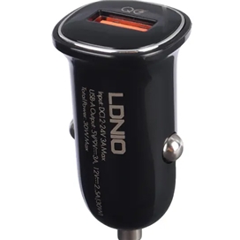 شارژر فندکی 30 وات فست شارژ همراه با کابل الدینیو LDNIO Fast Charging Car Charger C105