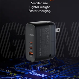 آداپتور 3 پورت 65 وات الدینیو Ldnio GaN Fast Charging Adapter Q366