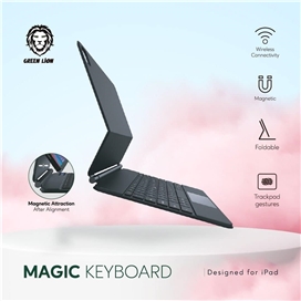 کاور کیبورد دار برند گرین لاین Green Lion مدل Magic Keyboard Case مناسب برای Apple iPad Pro 13 2024