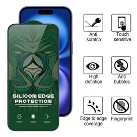 محافظ صفحه نمایش حریم شخصی اپیکوی مدل Silicon Edges Privacy مناسب برای گوشی موبایل اپل iPhone 16