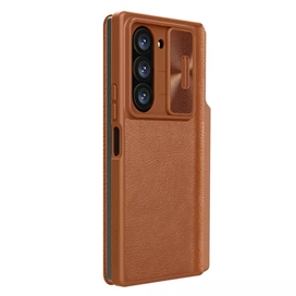 کیف چرمی نیلکین سامسونگ Samsung Galaxy Z Fold 6 Nillkin Qin Pro Leather Case دارای محافظ دوربین