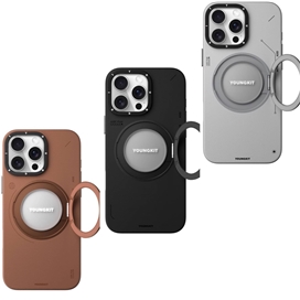 قاب یانگکیت مدل Youngkit Leather 360 Rotation Ring Stand Case magsafe مناسب برای Apple iPhone 16 Pro Max