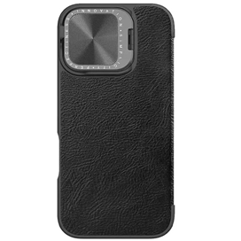 کیف چرمی نیلکین آیفون Apple iPhone 16 Pro Max Nillkin Qin Prop Leather Case دارای محافظ دوربین