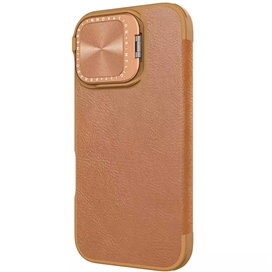 کیف چرمی نیلکین آیفون Apple iPhone 16 Pro Max Nillkin Qin Prop Leather Case دارای محافظ دوربین