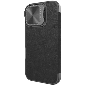 کیف چرمی نیلکین آیفون Apple iPhone 16 Pro Nillkin Qin Prop Leather Case دارای محافظ دوربین