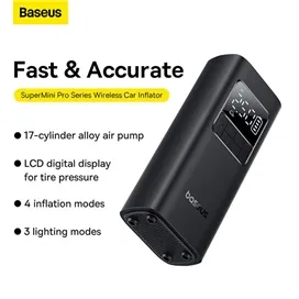 پمپ باد قابل حمل شارژی بیسوس Baseus SuperMini Pro Series Wireless Car Inflator BS-CG016