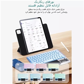 کیبورد بلوتوث شفاف با تاچ پد کوتسی Coteetci Punk Touchpad Wireless Keyboard 84013