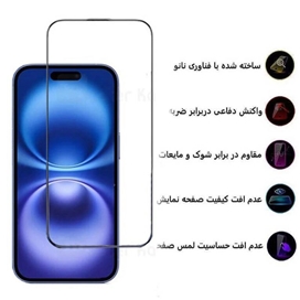 محافظ صفحه نمایش کی -زد دوو مدل Full-Glass-k مناسب برای گوشی موبایل اپل iPhone 16