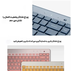 کیبورد دو حالته شیائومی Xiaomi Portable Dual Mode Keyboard XMBXJP01YM اتصال بلوتوث و دانگل وایرلس