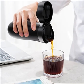 ماگ و فرنچ پرس قابل حمل لپرسو LePresso Insulated Mug with French Press LPIMFPBK