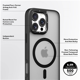 قاب یانگکیت Youngkit Gemstone Back+soft frame case iphone مناسب برای Apple iPhone 16 Pro Max