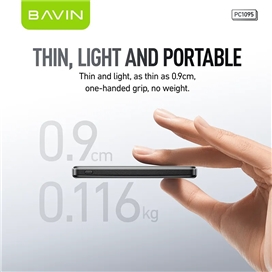 پاوربانک فوق نازک وایرلس 5000 مگنتی باوین Bavin PC1095 Ultra-thin Power Bank توان 15 وات