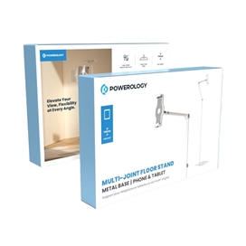 استند و نگهدارنده فلزی موبایل و تبلت پاورولوژی Powerology Multi-Joint Floor Stand Metal Base Phone & Tablet PTBS170WH