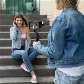 گیمبال و استبلایزر موبایل پرودو Porodo 3-Axis Gimbal Stabilizer PD-LFST035 با قابلیت تشخیص حرکت