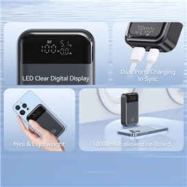 پاوربانک 10000 یوسمز USAMS CD221 توان 33 وات