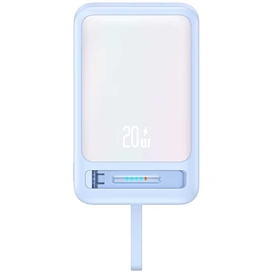 پاوربانک وایرلس 10000 مگنتی یوسمز USAMS CD219 توان 20 وات همراه با کابل متصل