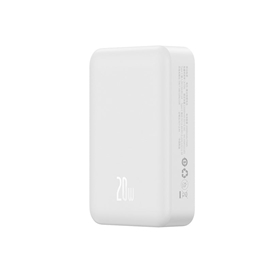 پاوربانک وایرلس مگنتی 10000 با کابل لایتنینگ بیسوس Baseus Magnetic mini 20W Power Bank PPCXM10I